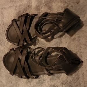 H&M Brown Leather Strappy Sandal